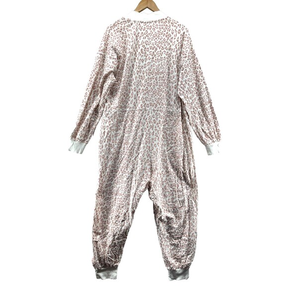 Free People Just Because Jumpsuit Size L Leopard Print One Piece Sleep Lounge - Picture 8 of 13